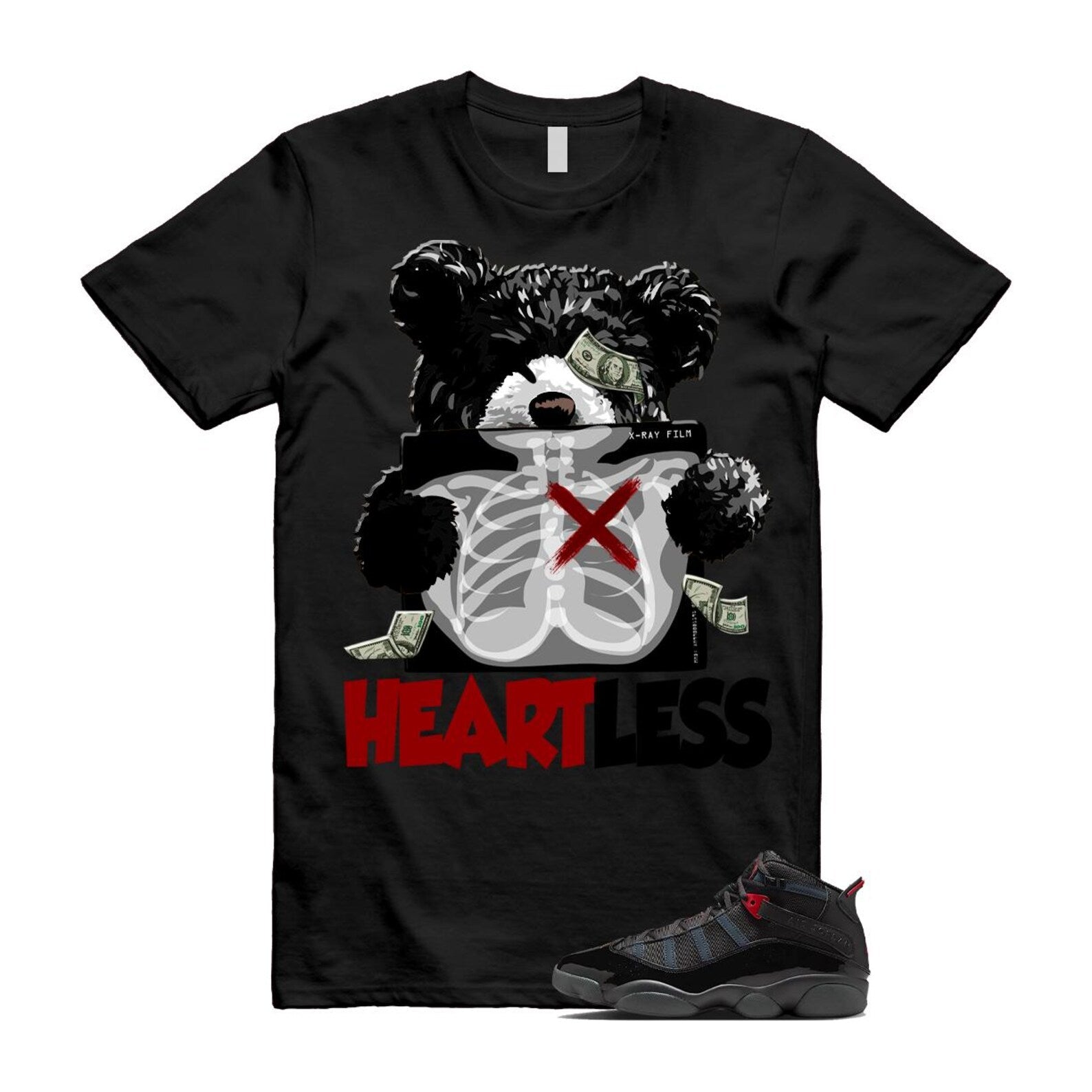 6 Rings Anthracite Black Fire Red Shirt To Match Heart T-Shirt 2025