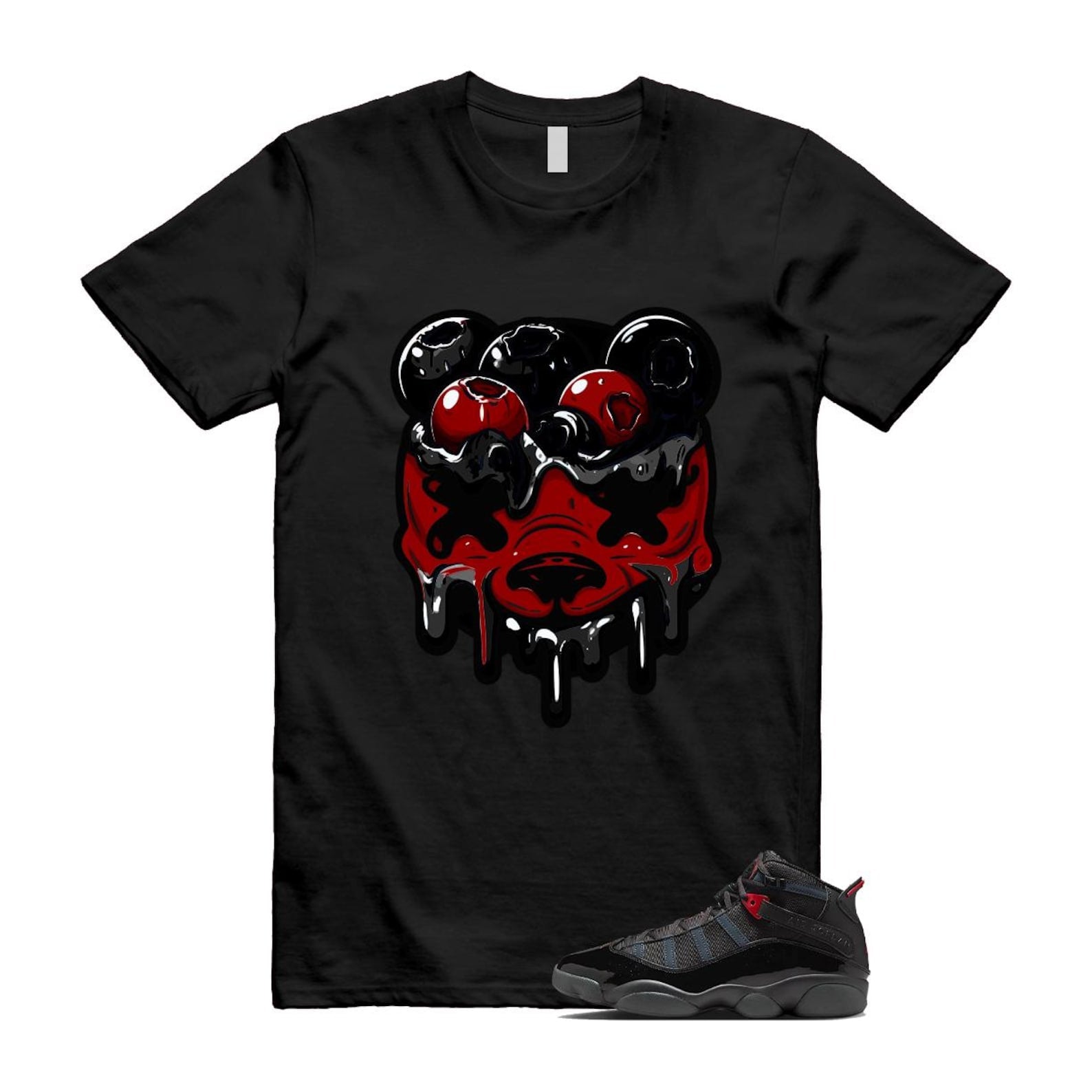 6 Rings Anthracite Black Fire Red Shirt To Match Dbear T-Shirt 2025