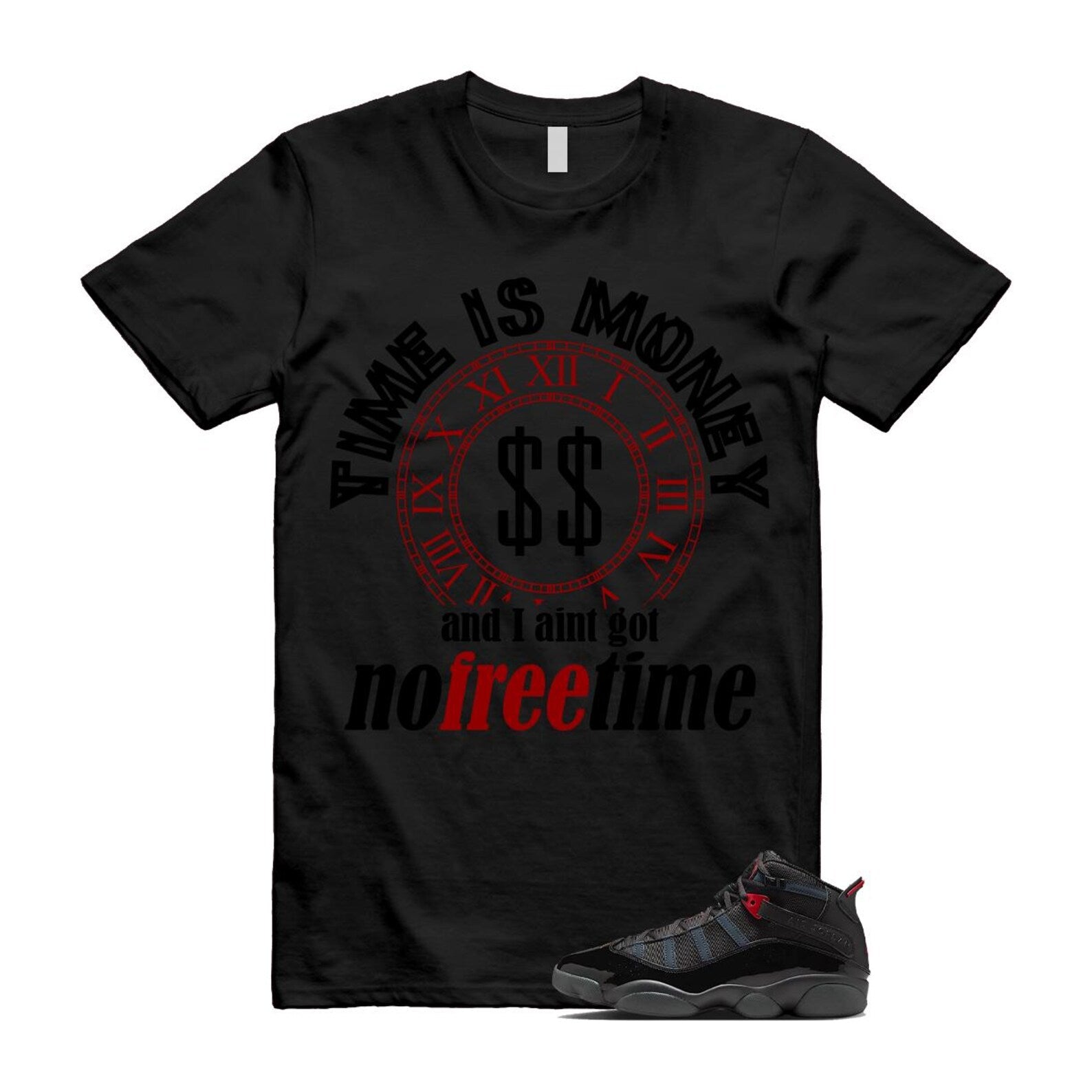 6 Rings Anthracite Black Fire Red Shirt To Match Free Time 2 T-Shirt 2025