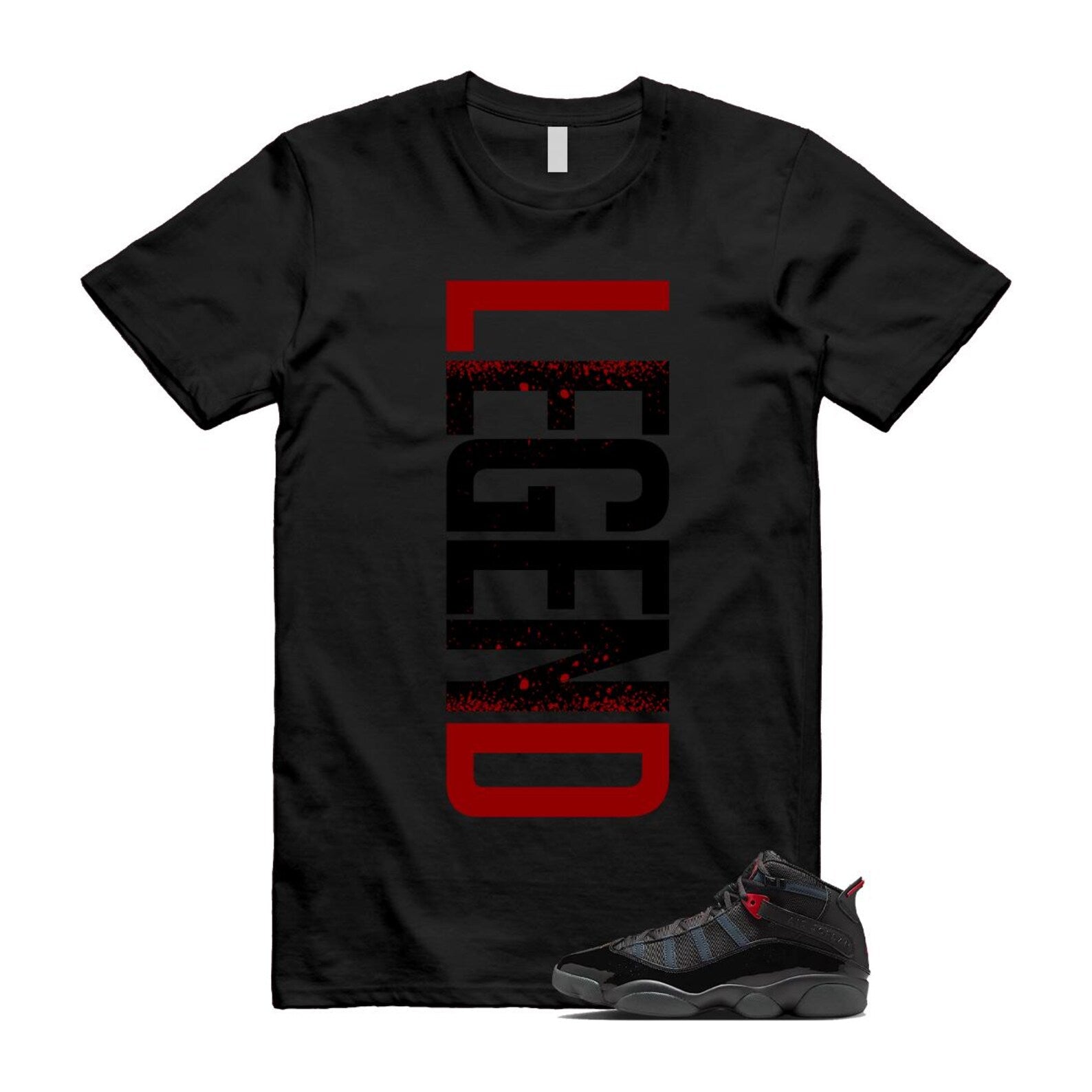6 Rings Anthracite Black Fire Red Shirt To Match Legend T-Shirt 2025