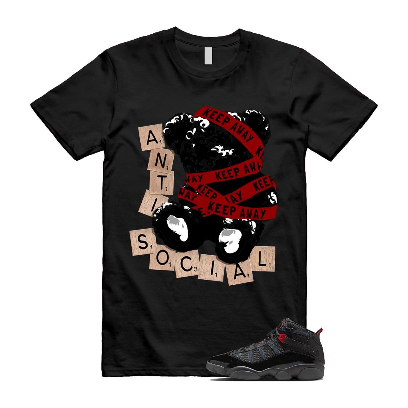 6 Rings Anthracite Black Fire Red Shirt To Match Anti T-Shirt 2025