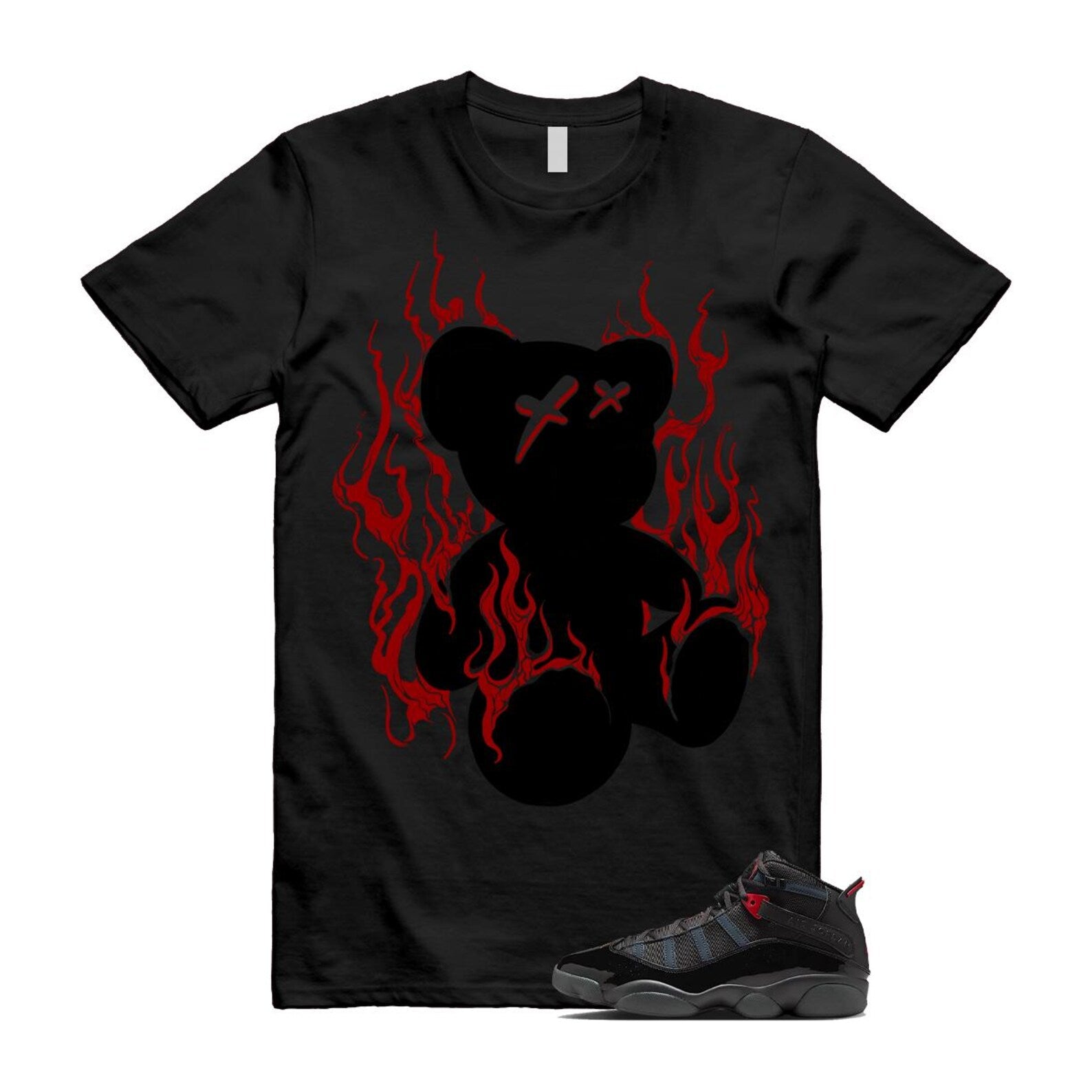 6 Rings Anthracite Black Fire Red Shirt To Match Lit T-Shirt 2025