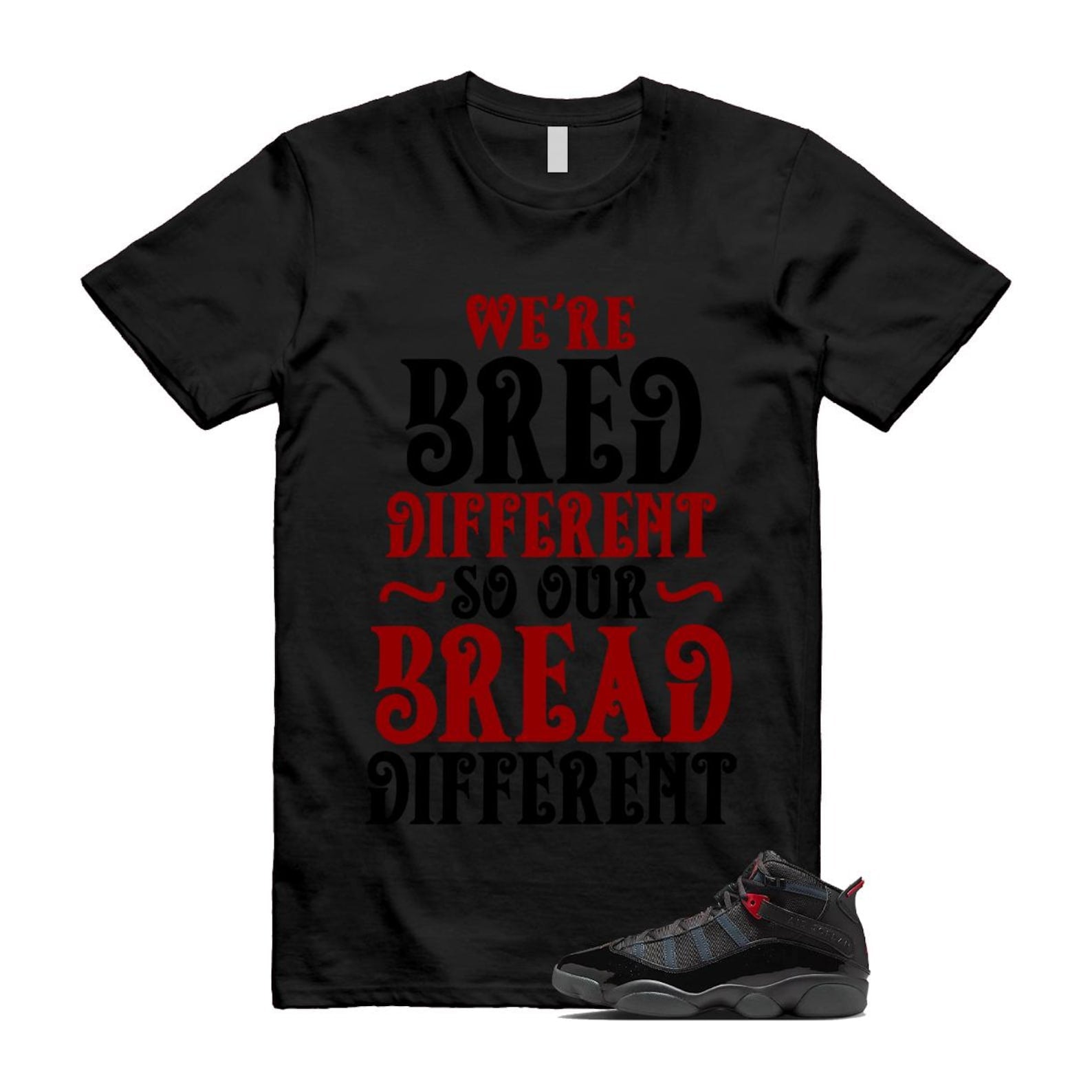 6 Rings Anthracite Black Fire Red Shirt To Match Bread T-Shirt 2025