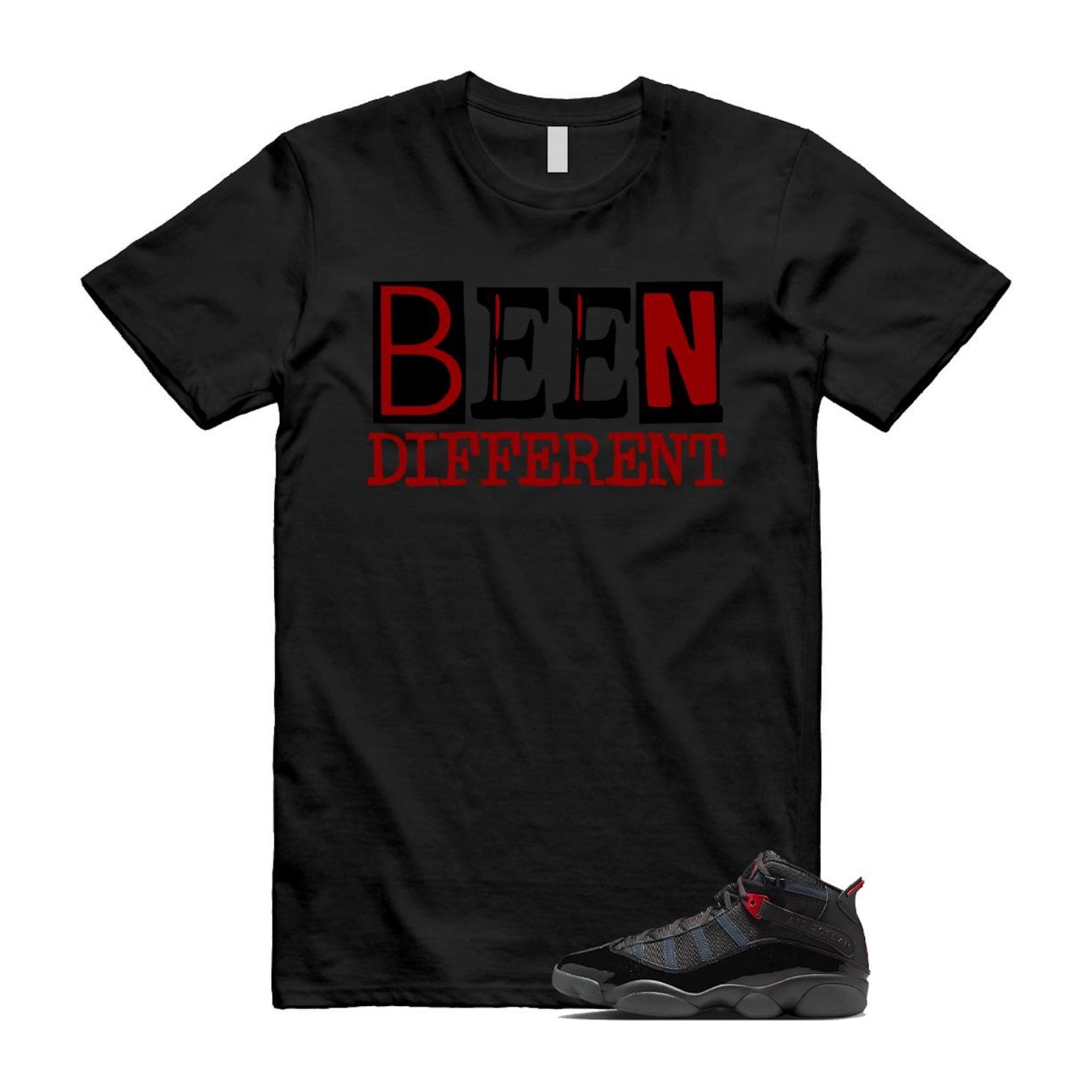 6 Rings Anthracite Black Fire Red Shirt To Match Been T-Shirt 2025
