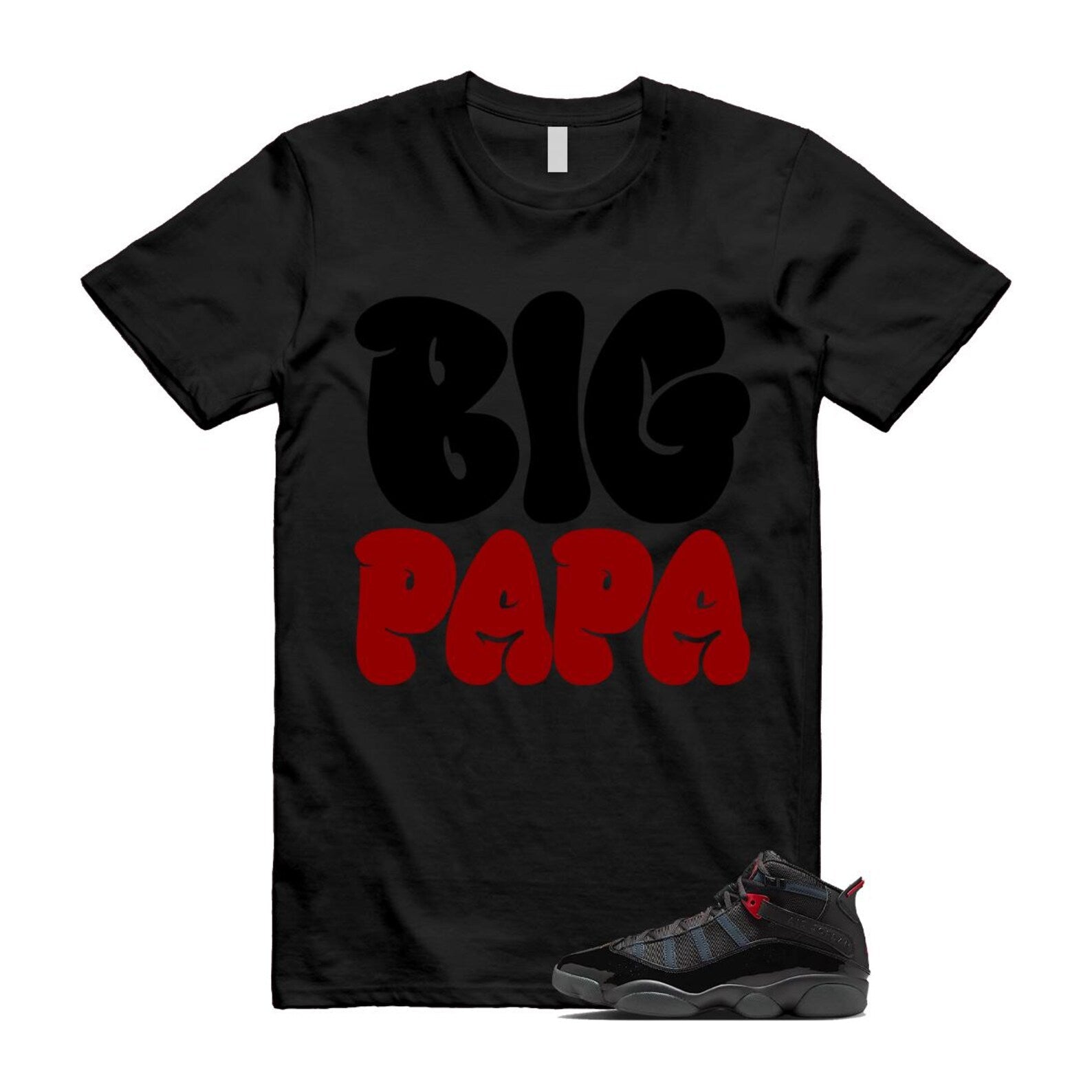 6 Rings Anthracite Black Fire Red Shirt To Match Big Papa T-Shirt 2025