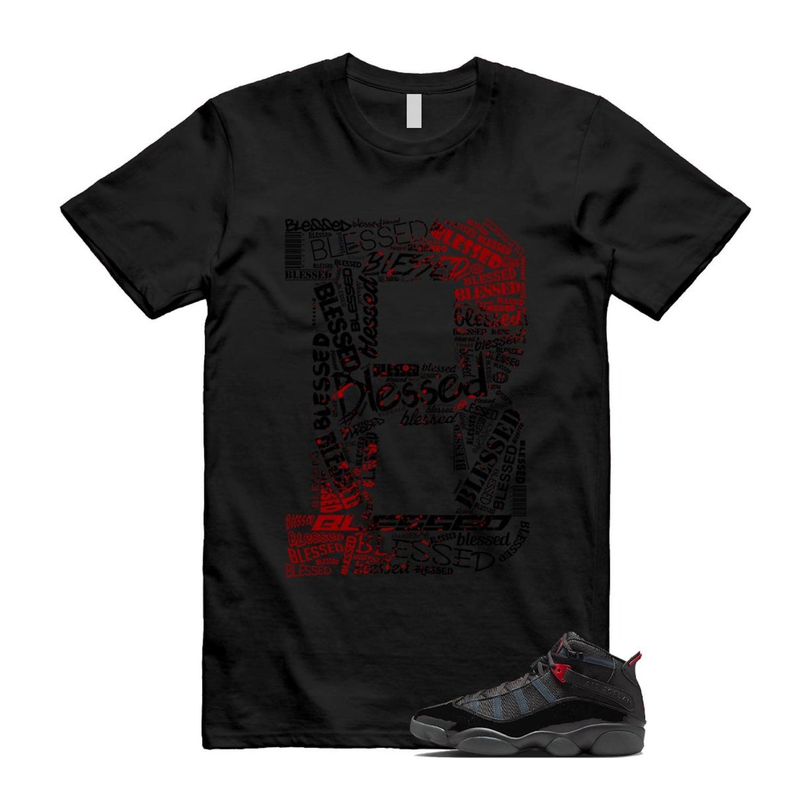 6 Rings Anthracite Black Fire Red Shirt To Match B T-Shirt 2025
