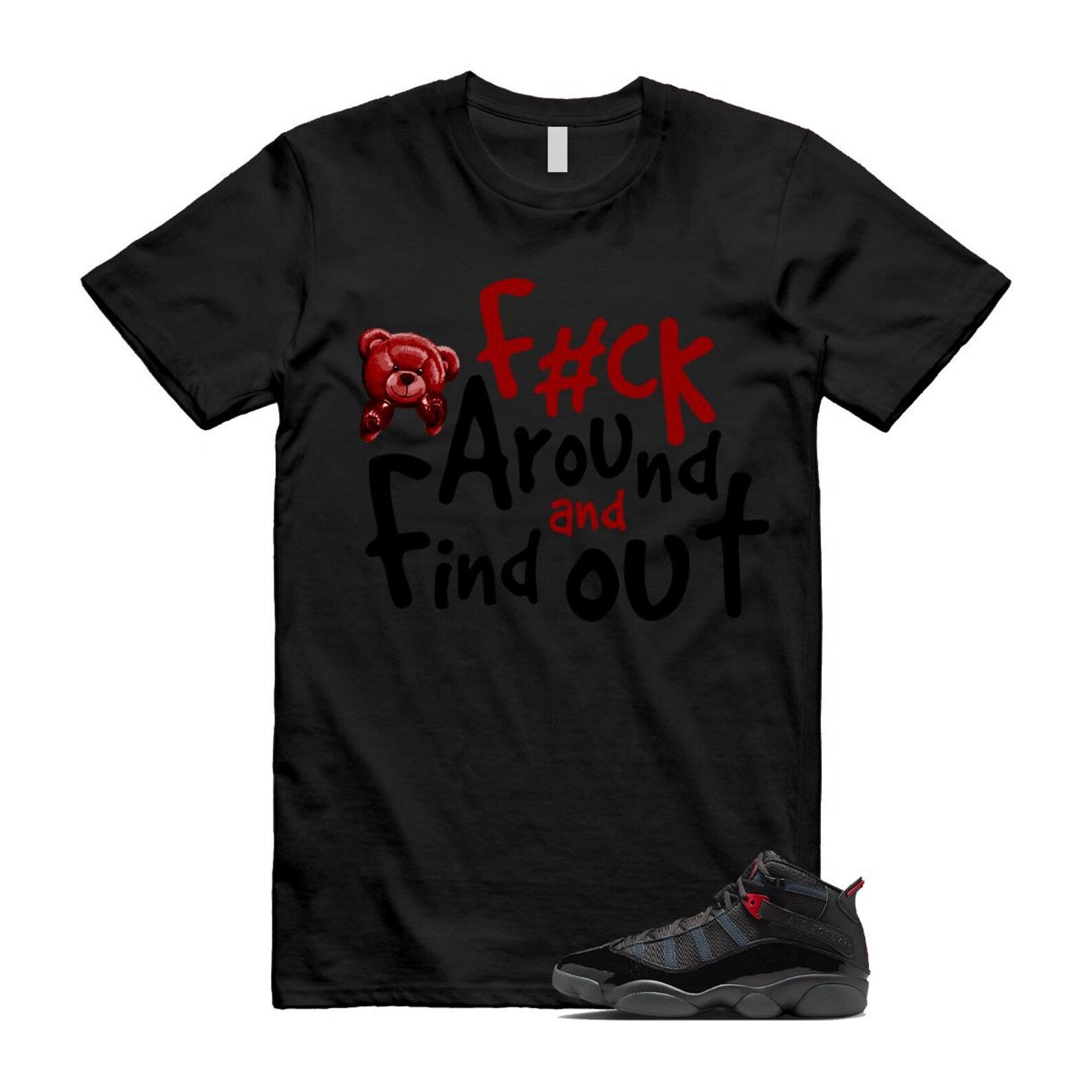 6 Rings Anthracite Black Fire Red Shirt To Match Fck T-Shirt 2025