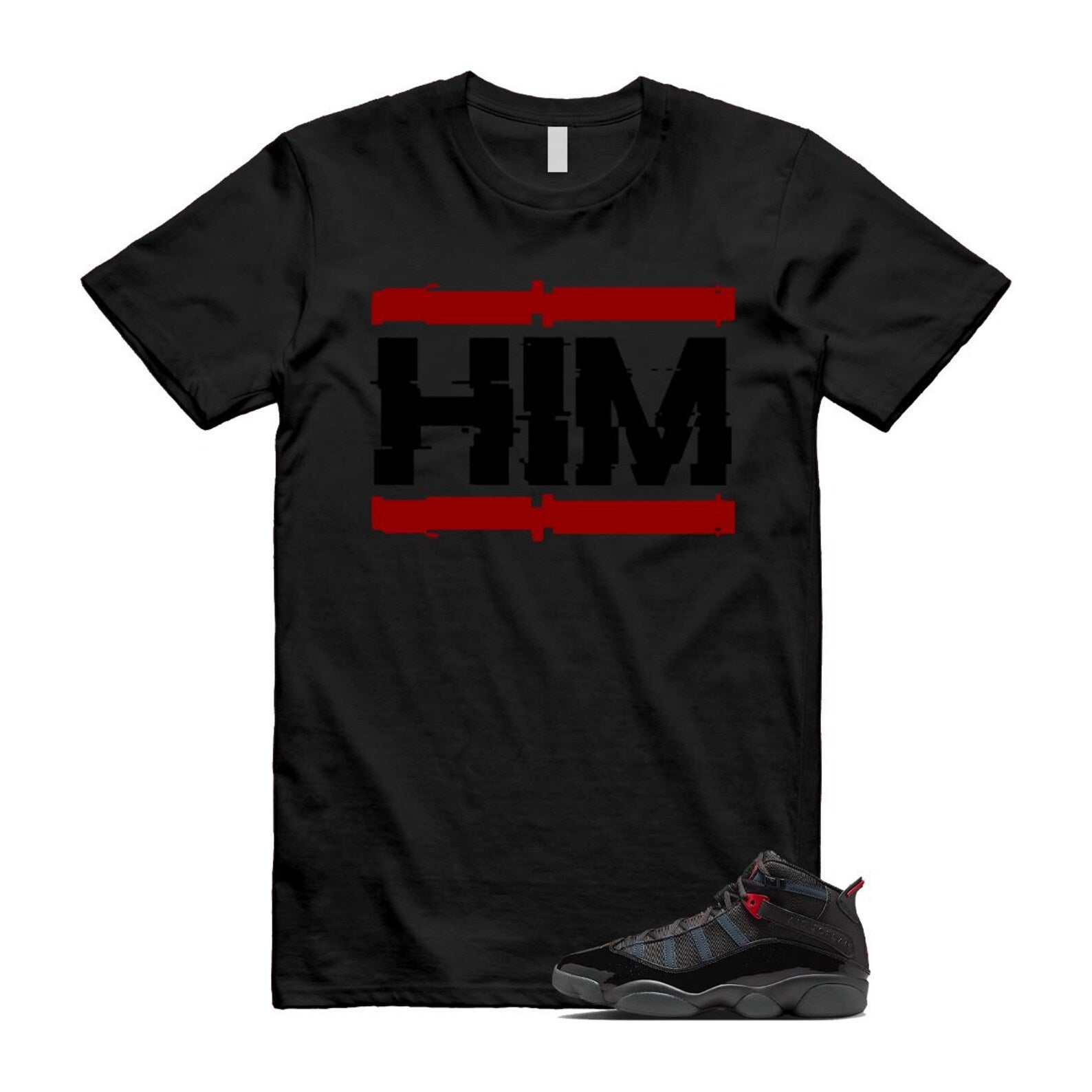 6 Rings Anthracite Black Fire Red Shirt To Match Him T-Shirt 2025