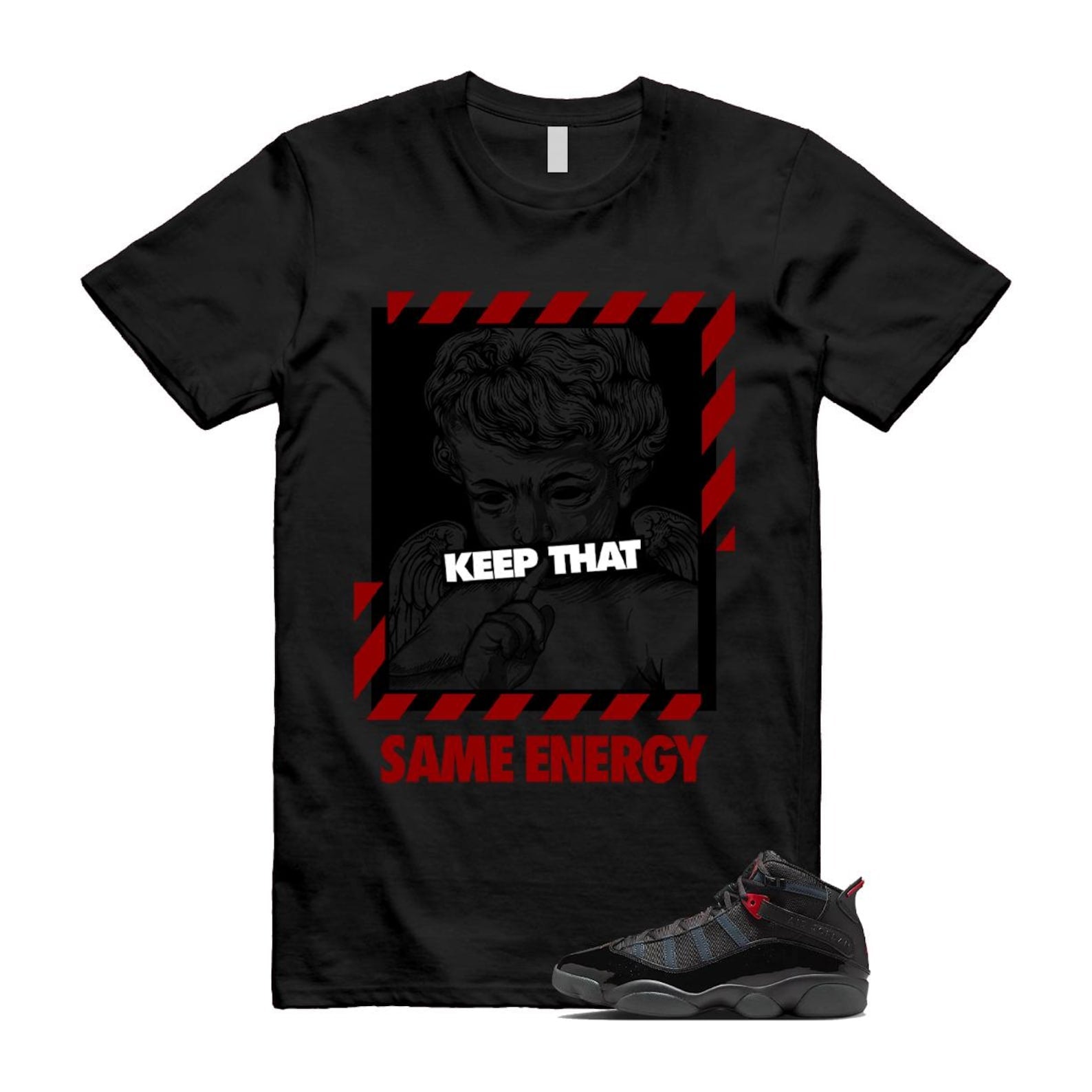 6 Rings Anthracite Black Fire Red Shirt To Match Same Energy 2 T-Shirt 2025