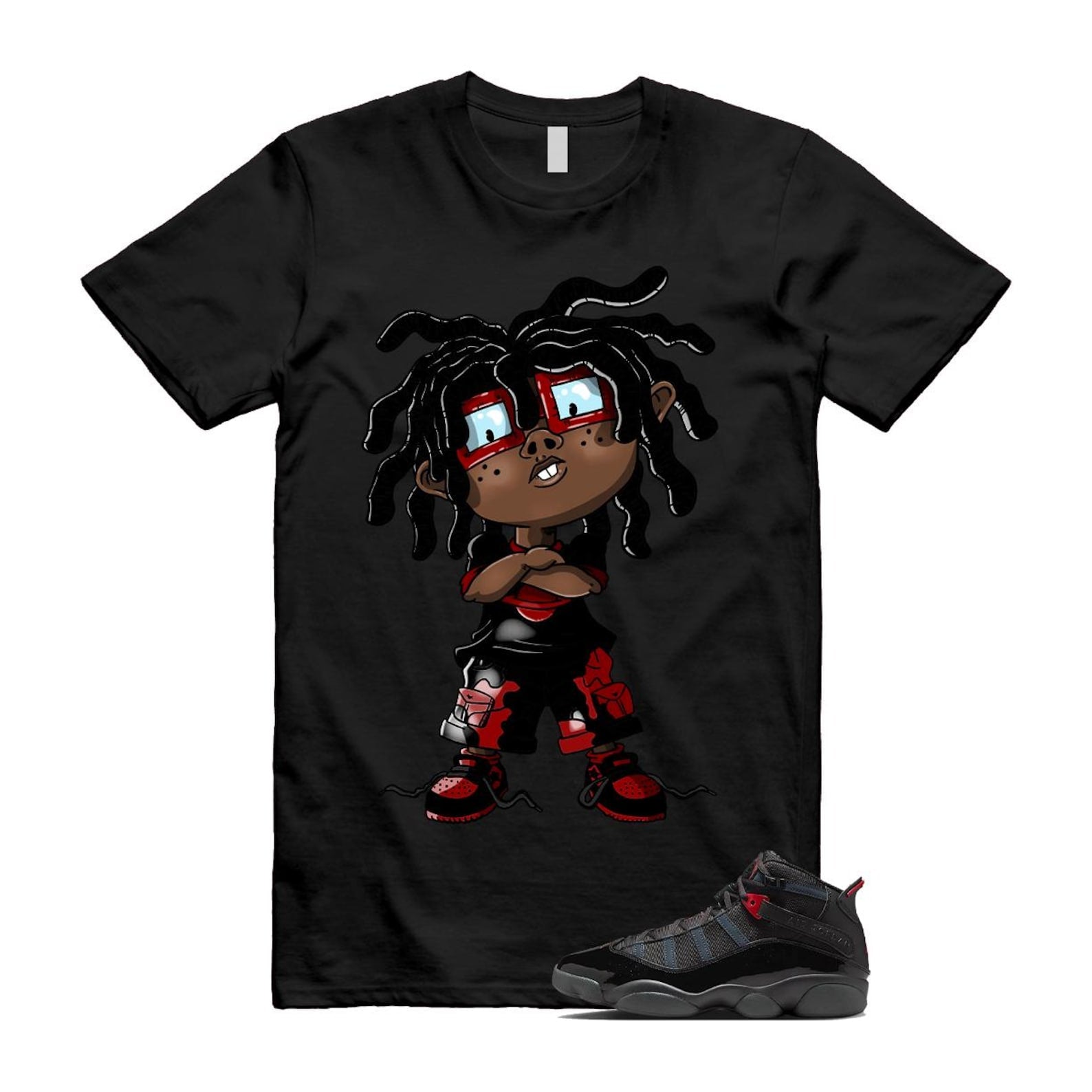 6 Rings Anthracite Black Fire Red Shirt To Match Chongo T-Shirt 2025