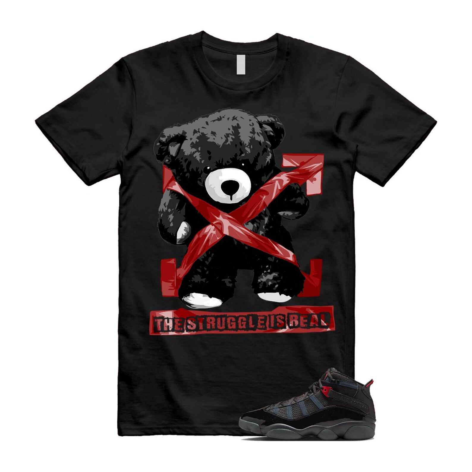 6 Rings Anthracite Black Fire Red Shirt To Match Strug T-Shirt 2025