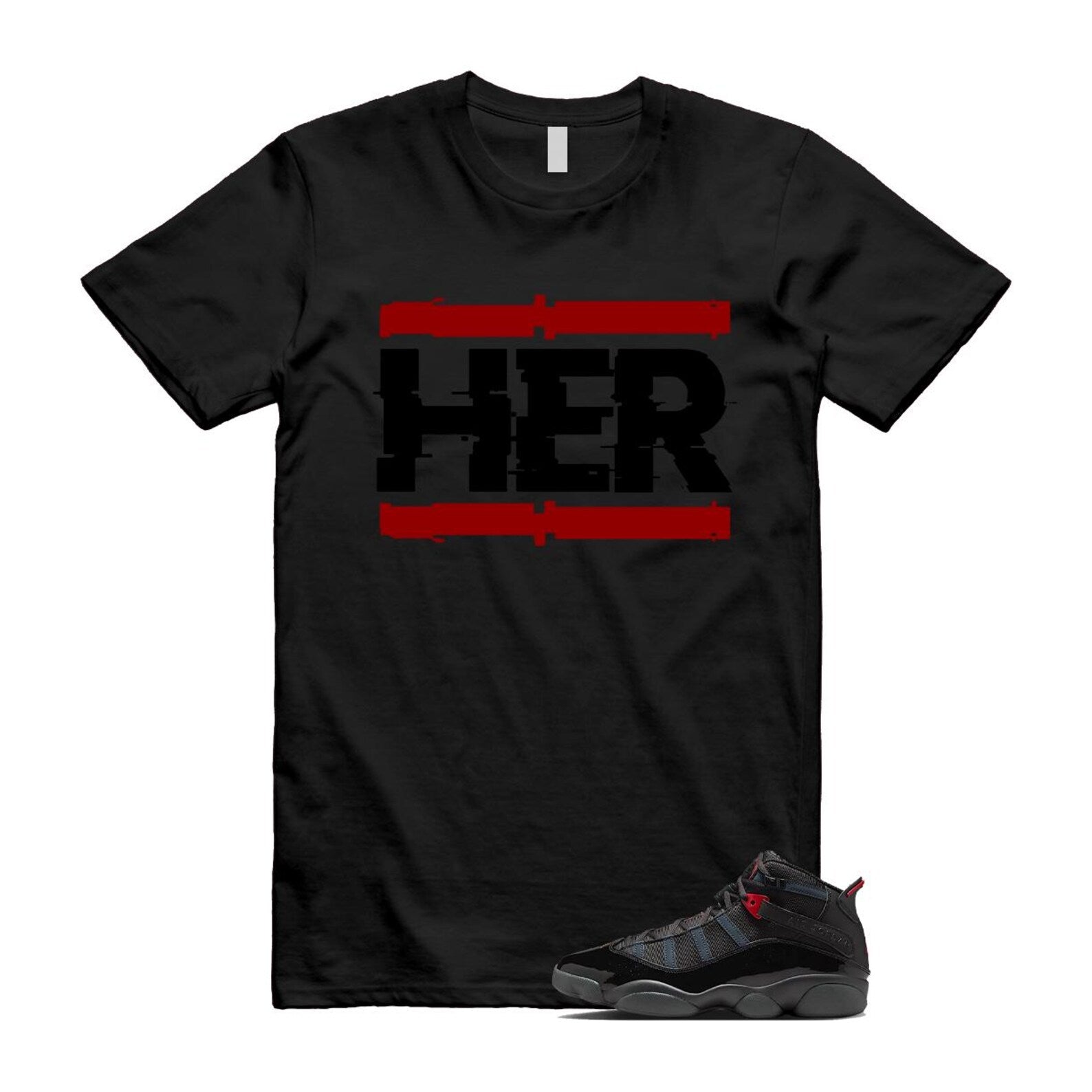 6 Rings Anthracite Black Fire Red Shirt To Match Her T-Shirt 2025