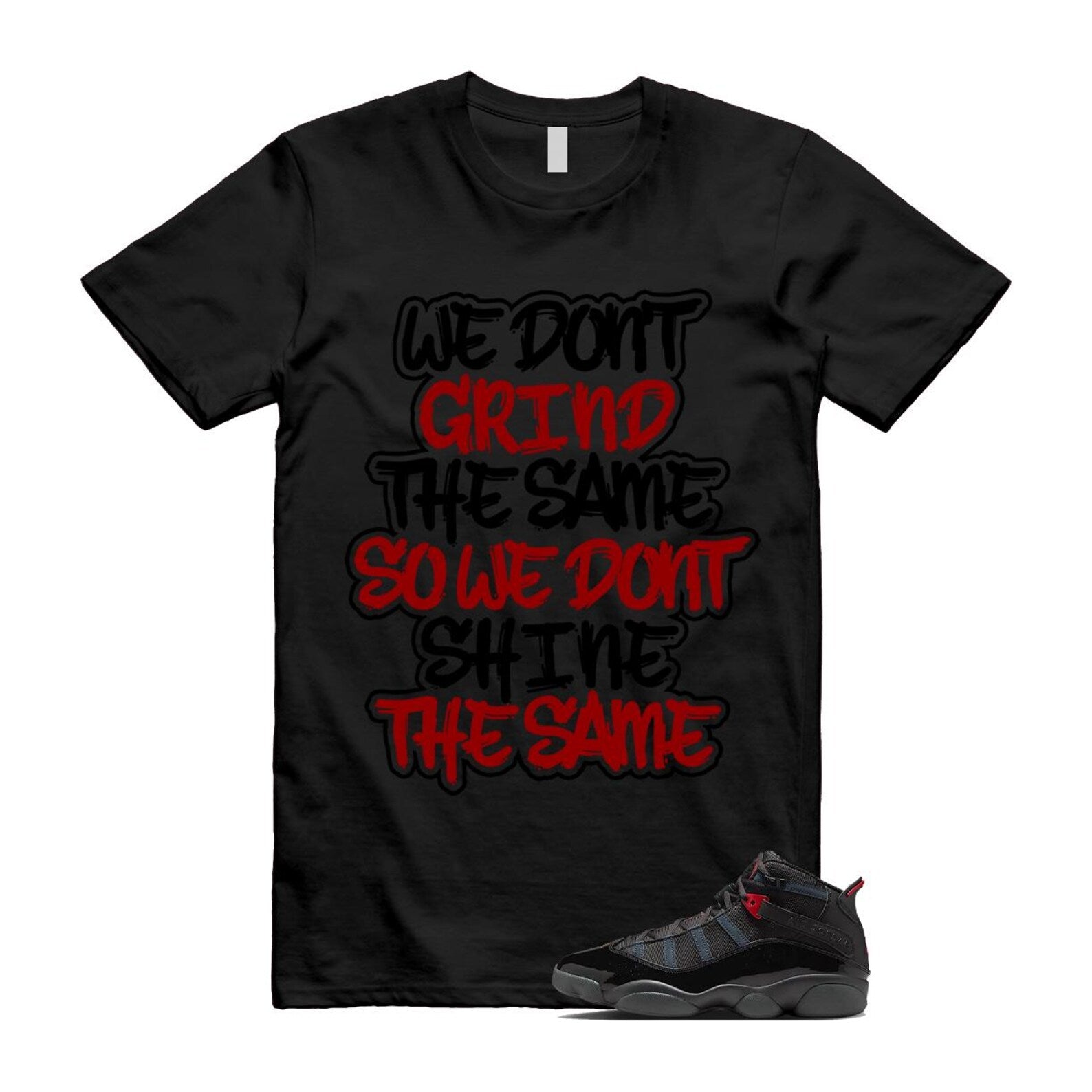 6 Rings Anthracite Black Fire Red Shirt To Match Grind T-Shirt 2025