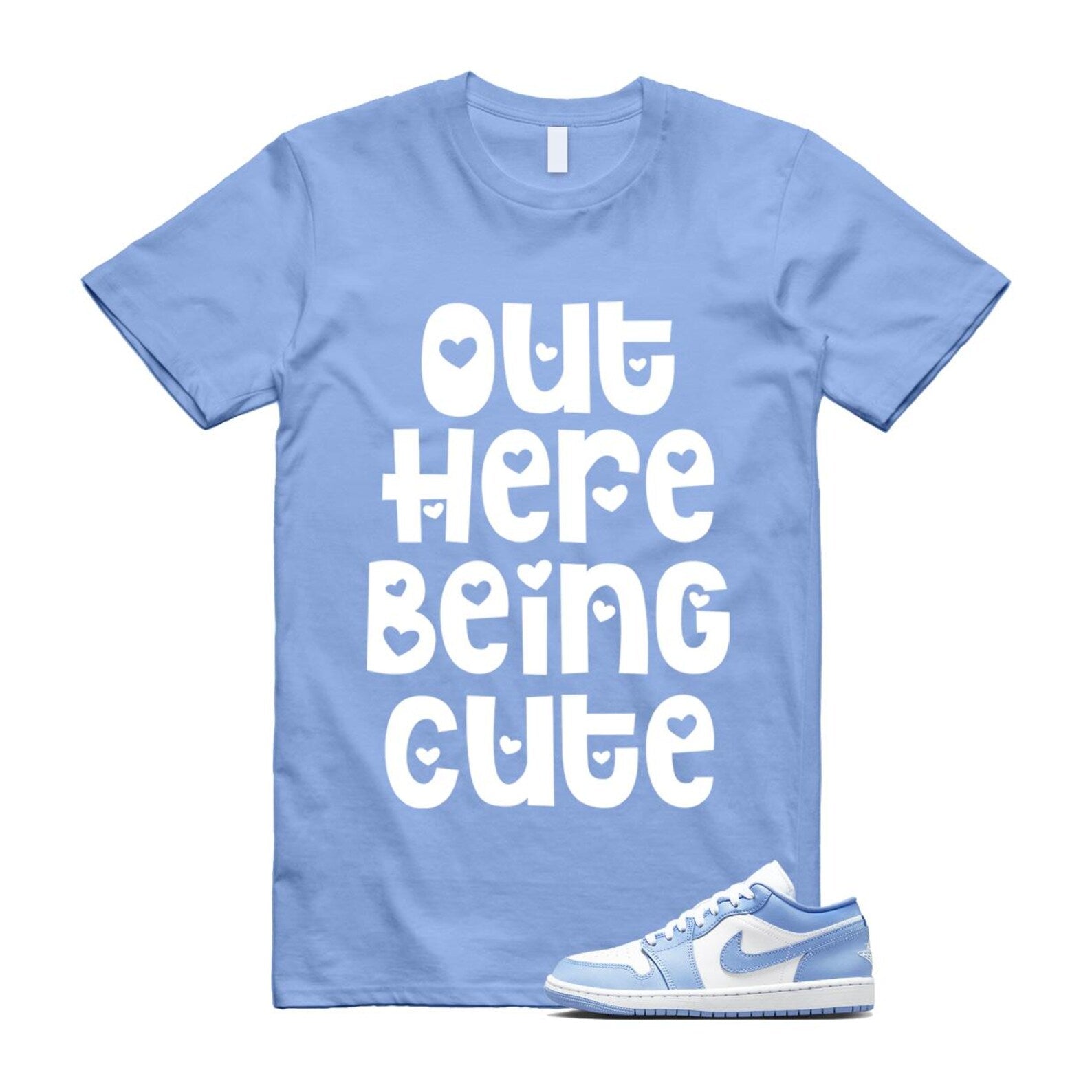 Jordan 1 Low White Aluminum T Shirt Match OHBC DC0774-142 T-Shirt, Sneaker Match Tee