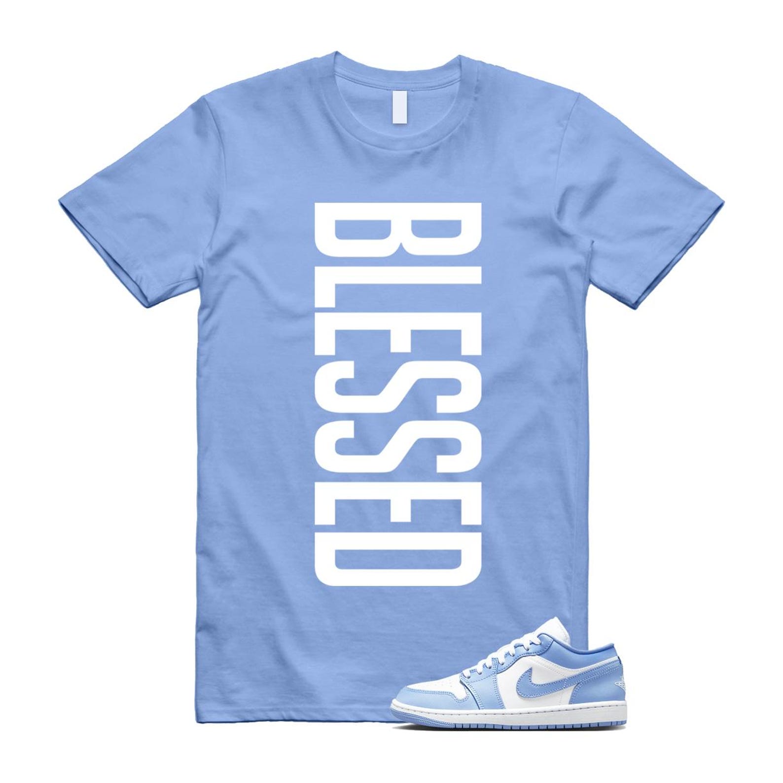 Jordan 1 Low White Aluminum T Shirt Match VERTBLS DC0774-142 T-Shirt, Sneaker Match Tee