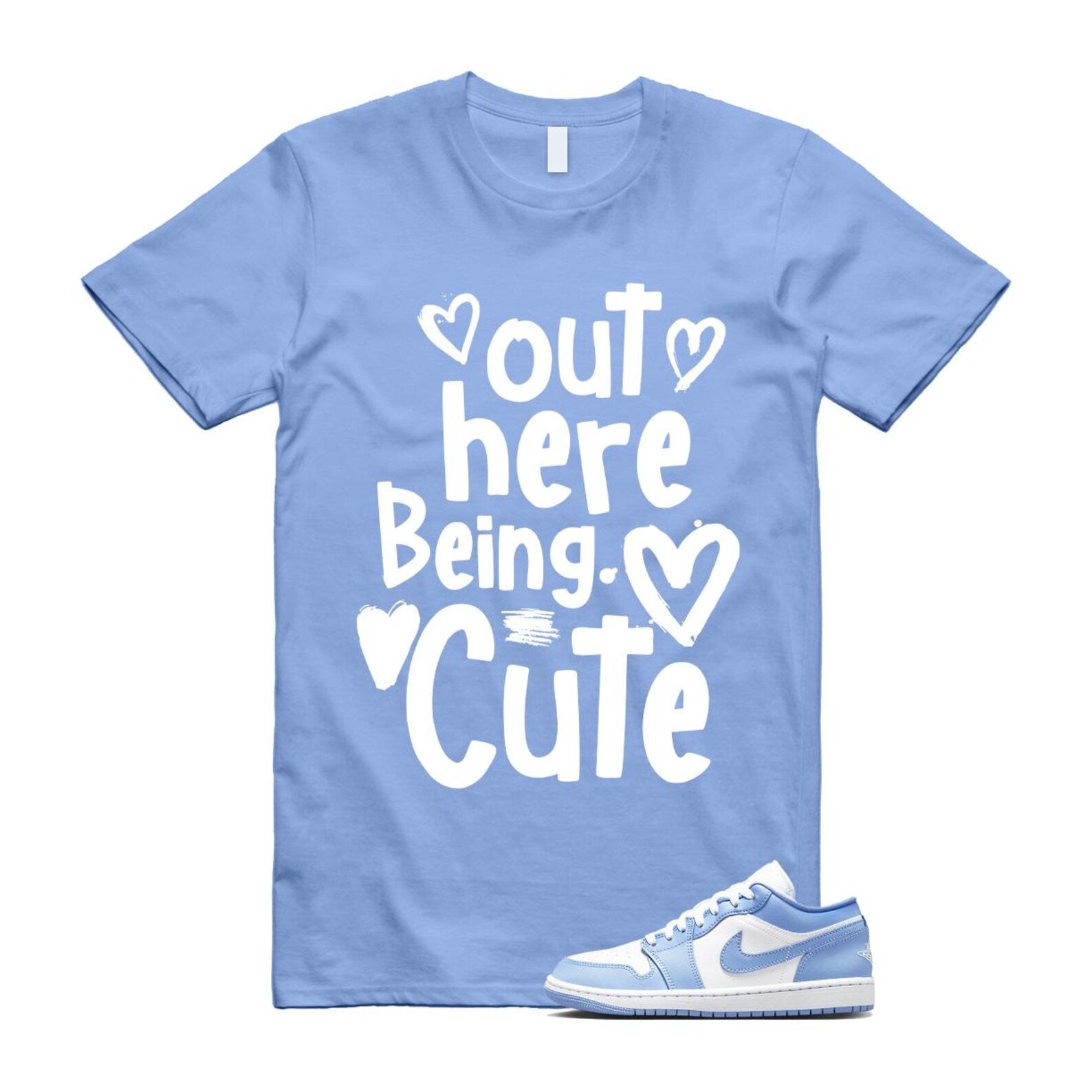 Jordan 1 Low White Aluminum T Shirt Match C2 DC0774-142 T-Shirt, Sneaker Match Tee