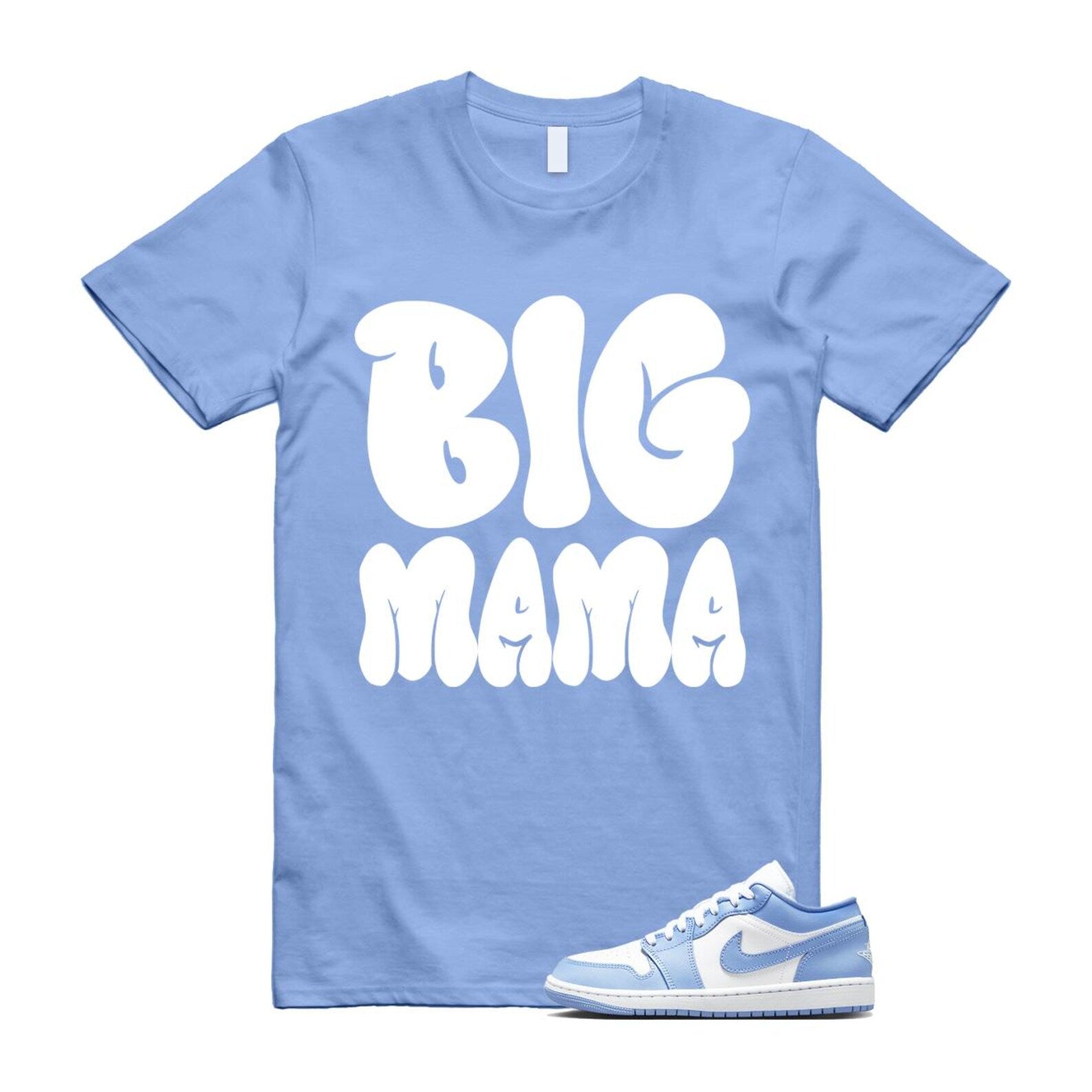 Jordan 1 Low White Aluminum T Shirt Match MAMA DC0774-142 T-Shirt, Sneaker Match Tee