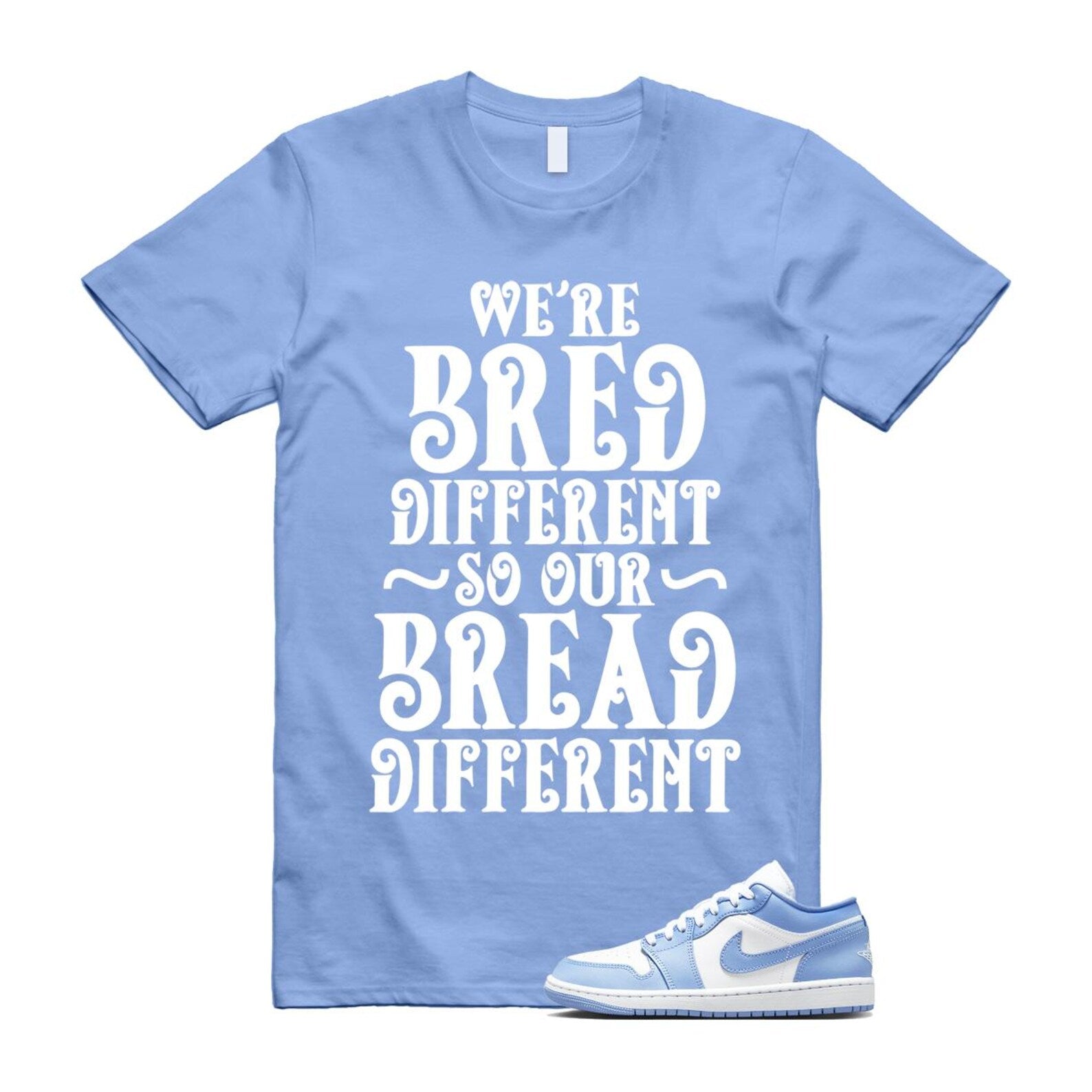 Jordan 1 Low White Aluminum T Shirt Match BREAD DC0774-142 T-Shirt, Sneaker Match Tee
